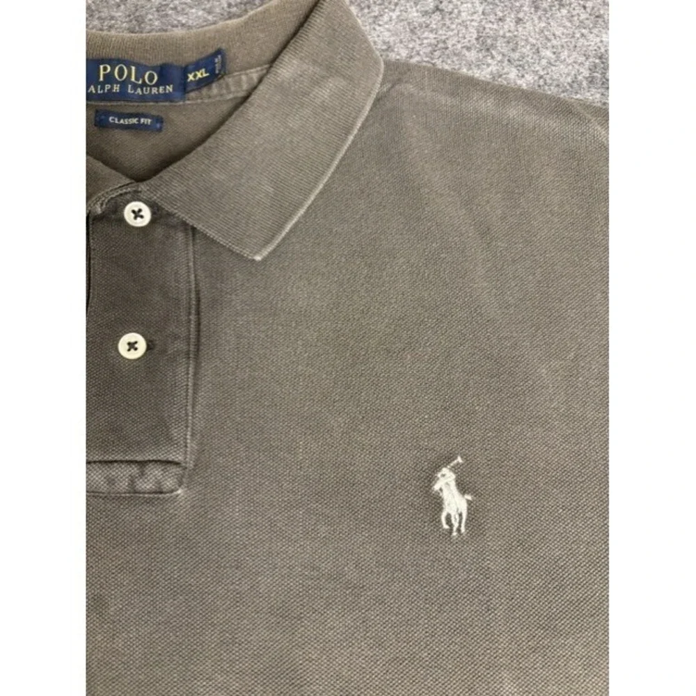 Polo Ralph Lauren Classic Fit Polo Shirt Mens XXL Gray Short Sleeve Pony Logo A2